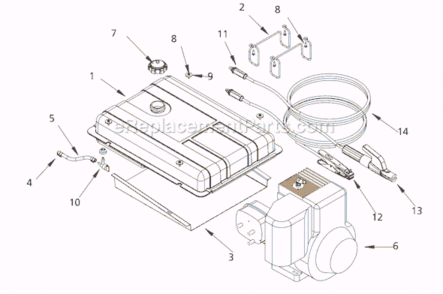 Page A Diagram and Parts List for GW4012  Campbell Hausfeld Welder